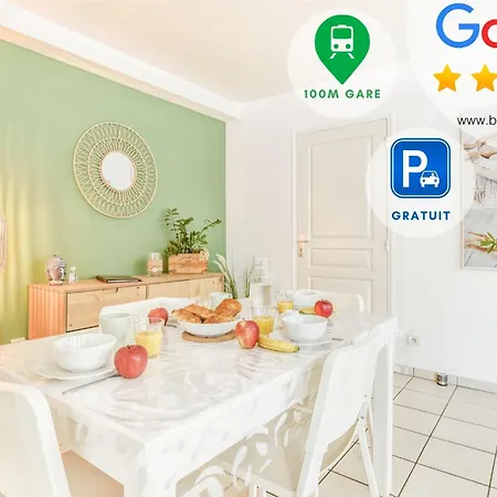 Cosy T2 A 100m De La Gare, Parking Gratuit, Wifi Fibre Pour 4 Personnes アパート *